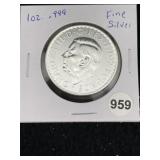 1 Ounce .999 Fine Silver Round Coin