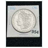 1896 UNC Morgan Silver Dollar Coin