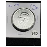 1 Ounce .999 Fine Silver Round Coin
