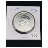 1 Ounce .999 Fine Silver Round Coin