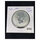 1 Ounce .999 Fine Silver Round Coin