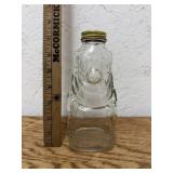 ANTIQUE GRAPETTE CLOWN BOTTLE WITH LID