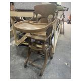 ANTIQUE WOODEN HIGH CHAIR