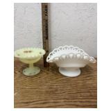 2 FENTON DISHES