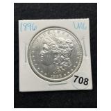 1896 UNC Morgan Silver Dollar Coin