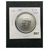 1 Ounce .999 Fine Silver Coin