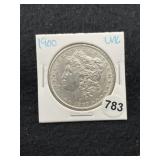 1900 UNC Morgan Silver Dollar Coin