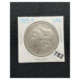 1885 O UNC Morgan Silver Dollar Coin