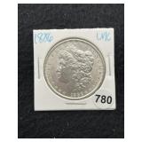1886 UNC Morgan Silver Dollar Coin
