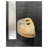 Pottery Pipe Indian Artifact Arrowhead
