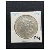 1887 UNC Morgan Silver Dollar Coin
