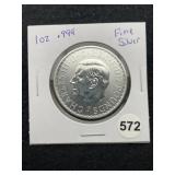 1 Ounce .999 Fine Silver Coin
