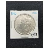 1896 UNC Morgan Silver Dollar Coin