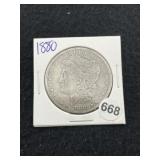 1880 Morgan Silver Dollar Coin