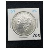 1898 UNC Morgan Silver Dollar Coin