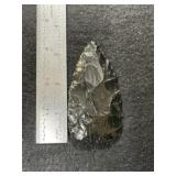 Obsidian Chipped Blade Indian Artifact Arrowhead