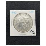 1896 UNC Morgan Silver Dollar Coin