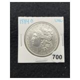 1884 O UNC Morgan Silver Dollar Coin