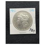 1902 UNC Morgan Silver Dollar Coin