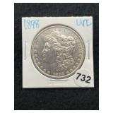 1898 UNC Morgan Silver Dollar Coin