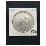 1900 UNC Morgan Silver Dollar Coin