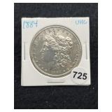 1884 UNC Morgan Silver Dollar Coin
