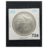 1880 UNC Morgan Silver Dollar Coin
