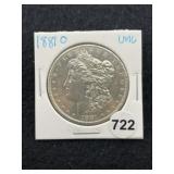 1881 O UNC Morgan Silver Dollar Coin