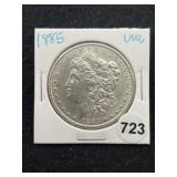 1885 UNC Morgan Silver Dollar Coin