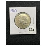 1968 Kennedy Half Dollar Silver Coin