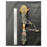 Dance Rattle with Beaded Handle Indian Artifact Ar