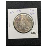 1 Ounce .999 Fine Silver Coin