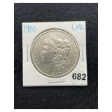 1900 UNC Morgan Silver Dollar Coin