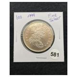 1 Ounce .999 Fine Silver Coin
