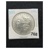 1889 UNC Morgan Silver Dollar Coin