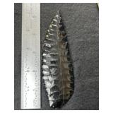 Obsidian Blade Indian Artifact Arrowhead