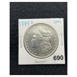 1884 O UNC Morgan Silver Dollar Coin