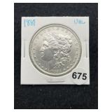 1881 UNC Morgan Silver Dollar Coin