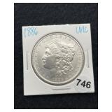 1886 UNC Morgan Silver Dollar Coin