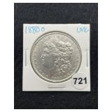 1880 O UNC Morgan Silver Dollar Coin