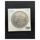 1886 UNC Morgan Silver Dollar Coin