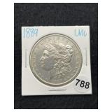 1889 UNC Morgan Silver Dollar Coin