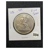 1 Ounce .999 Fine Silver Coin