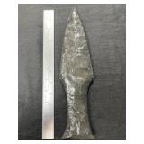 Large Obsidian Spear Point Indian Artifact Arrowhe