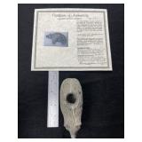 Bear Effigy Pipe with Byron Anderson COA from Maco
