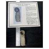 Turtle Effigy Pipe with Byron Anderson COA from Oh