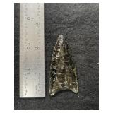 Obsidian Clovis Indian Artifact Arrowhead