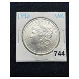 1896 UNC Morgan Silver Dollar Coin