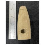 Engraved Stone Pipe Indian Artifact Arrowhead