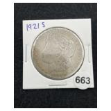 1921 S Morgan Silver Dollar Coin